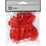 Ballons, rund, D 23 cm, Rot, 10 Stk/ 1 Pck