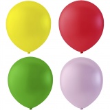 Ballons, rund, D 23 cm, Neonfarben, 10 Stk/ 1 Pck