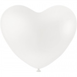 Ballons in Herzform, Herz, Weiß, 8 Stk/ 1 Pck