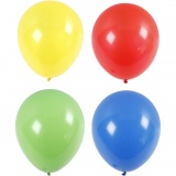 Riesenballons, Riesengröße, D 41 cm, Blau, Grün, Rot, Gelb, 4 Stk/ 1 Pck