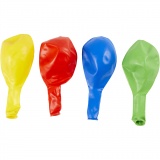 Riesenballons, Riesengröße, D 41 cm, Blau, Grün, Rot, Gelb, 4 Stk/ 1 Pck