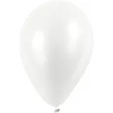 Ballons, D 23 cm, rund, Weiß, 10 Stk/ 1 Pck