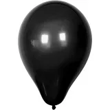 Ballons, D 23 cm, rund, Schwarz, 10 Stk/ 1 Pck
