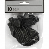 Ballons, D 23 cm, Schwarz, 10 Stk/ 1 Pck