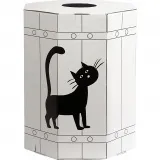Karnevalsfass, mit Druck, H 39 cm, Schwarz, 1 Stk