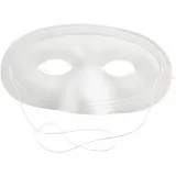 Halbmaske, H 10 cm, B 17,5 cm, Weiß, 1 Stk