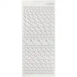 Sticker, Herzen, Blatt 10x23 cm, Silber, 1 Bl.