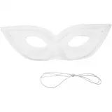 Maske, H 7 cm, B 20 cm, Weiß, 12 Stk/ 1 Pck