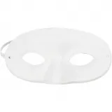 Halbmasken, H 9,5 cm, B 18,5 cm, Weiß, 1 Stk