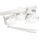 Kronen, H 10-16,5 cm, L 60 cm, 230 g, Weiß, 5 Stk/ 1 Pck