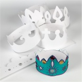 Kronen, H 10-16,5 cm, L 60 cm, 230 g, Weiß, 5 Stk/ 1 Pck