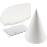 Kegel, H 23 cm, D 16,5 cm, 230 g, Weiß, 50 Stk/ 1 Pck