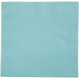 Servietten, weißer Rückseite, Größe 33x33 cm, Helltürkis, 20 Stk/ 1 Pck