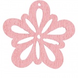 Blume, D 27 mm, Dicke 1,7 mm, Rosa, 20 Stk/ 1 Pck