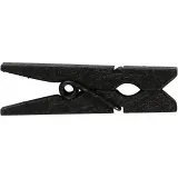 Kleine Wäscheklammern, Größe 35x7 mm, Dicke 9 mm, Schwarz, 20 Stk/ 1 Pck