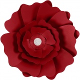 Papierblumen, D 15+25 cm, 230 g, Rot, 2 Stk/ 1 Pck