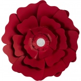 Papierblumen, D 15+25 cm, 230 g, Rot, 2 Stk/ 1 Pck