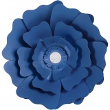 Papierblumen, D 15+25 cm, 230 g, Blau, 2 Stk/ 1 Pck