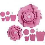 Papierblumen, D 15+25 cm, 230 g, Rosa, 2 Stk/ 1 Pck