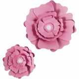 Papierblumen, D 15+25 cm, 230 g, Rosa, 2 Stk/ 1 Pck