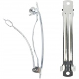 Haarspange, L 6 cm, B 6 mm, Versilbert, 20 Stk/ 1 Pck