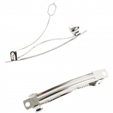 Haarspange, L 6 cm, B 6 mm, Versilbert, 20 Stk/ 1 Pck