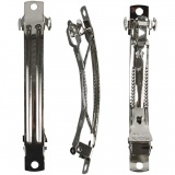 Haarspange, L 8 cm, B 8 mm, Versilbert, 30 Stk/ 1 Pck