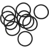 Haargummi, D 45 mm, Dicke 4 mm, Schwarz, 10 Stk/ 1 Pck