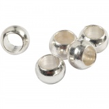 Quetschperlen, D 2,5 mm, Silber, 100 Stk/ 1 Pck