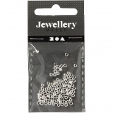 Quetschperlen, D 2,5 mm, Silber, 100 Stk/ 1 Pck