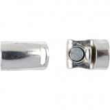 Magnetverschluss, D 26 mm, Lochgröße 10 mm, Antiksilber, 1 Stk