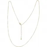Kette, L 80 cm, D 1 mm, Vergoldet, 1 Stk