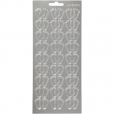 Sticker, Füße, Blatt 10x23 cm, Silber, 1 Bl.