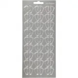 Sticker, Füße, Blatt 10x23 cm, Silber, 1 Bl.