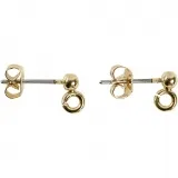 Ohrstecker-Stift, L 13 mm, D 3,8 mm, Lochgröße 0,8 mm, Vergoldet, 10 Stk/ 1 Pck
