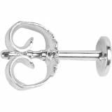 Ohrstecker, L 13 mm, D 5 mm, Silber, 10 Stk/ 1 Pck