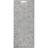 Sticker, Tauben, Blatt 10x23 cm, Silber, 1 Bl.