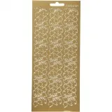 Sticker, Blätter, Blatt 10x23 cm, Gold, 1 Bl.