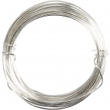 Silberdraht, Dicke 0,6 mm, Versilbert, 10 m/ 1 Rolle
