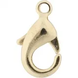Karabinerhaken, L 10,1 mm, Vergoldet, 5 Stk/ 1 Pck