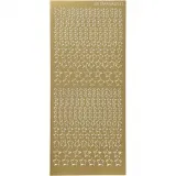 Sticker, Sterne, Blatt 10x23 cm, Gold, 1 Bl.