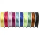 Elastische Schnur, Dicke 1 mm, Sortierte Farben, 250 m, 10x25 m/ 1 Pck