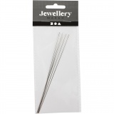 Perlennadel, L 12 cm, Dicke 0,25 mm, 5 Stk/ 1 Pck