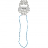 Glasschliffperlen, Größe 3x4 mm, Lochgröße 0,8 mm, Meerblau, 100 Stk/ 1 Pck