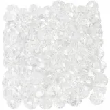 Glasschliffperlen, Größe 3x4 mm, Lochgröße 0,8 mm, Kristall, 100 Stk/ 1 Pck