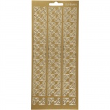 Sticker, Ecken, Blatt 10x23 cm, Gold, 1 Bl.