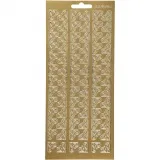 Sticker, Ecken, Blatt 10x23 cm, Gold, 1 Bl.