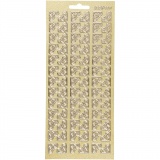 Sticker, Ecken, Blatt 10x23 cm, Gold, 1 Bl.