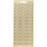 Sticker, Ecken, Blatt 10x23 cm, Gold, 1 Bl.