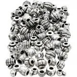 Kunststoffperlen, Mix, Größe 7-11 mm, Lochgröße 3 mm, ca. 400 Stk, 200 g/ 1 Pck